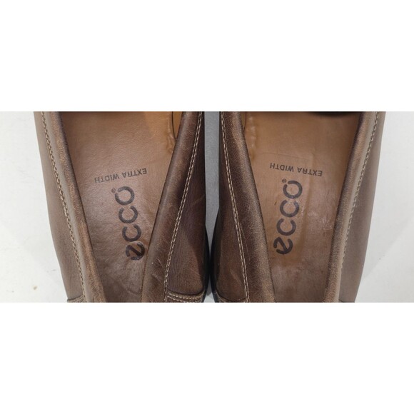 Ecco 590 Leather Driving Moc Slip On Loafers Brown Comfort Shoe Men\'s 47 | US 14 main image 7